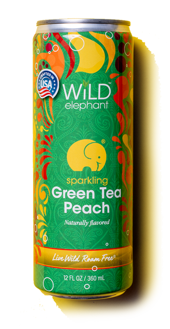 Sparkling Green Tea Peach – 6 Pack – elephantea